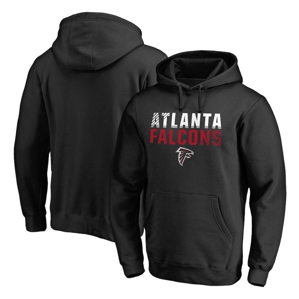 Atlanta Falcons NFL Team Apparel Pullover Black Hoodie Sweatshirt Men Size M